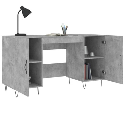 vidaXL Biurko, szarość betonu, 140x50x75 cm, materiał drewnopochodny wariant 5