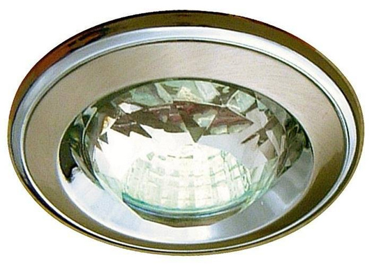 Nowoczesna oprawa wpuszczana MR16 SSO-01 NM/CH srebrna kryształowa + oprawka GU10