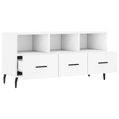 vidaXL Szafka pod TV, biała, 102x36x50 cm, materiał drewnopochodny wariant 7