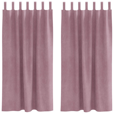 Zasłony zaciemniające 2 pcs Ciemny Róż 140 x 175 cm Aksamit