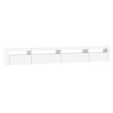 vidaXL Szafka pod TV z oświetleniem LED, biała, 270x35x40 cm