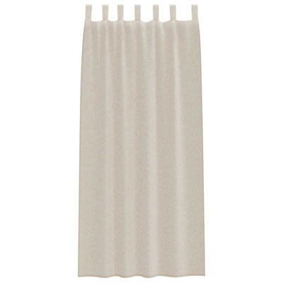 Firany Voile z zasłonami 2 pcs piaskowy 225 x 140 cm Poliester