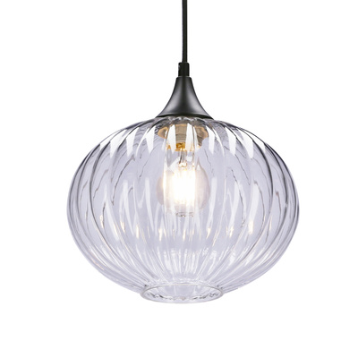 Lampa wiszącza czarna/bezbarwna 240mm Exeter Ledea 50101276