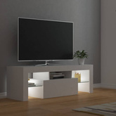 vidaXL Szafka pod TV z oświetleniem LED, biała, 120x35x40 cm