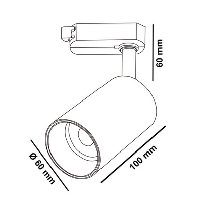 LAMPA SZYNOWA MOBI TRACK GU10 CZARNY 1-FAZOWA SZYNOPRZEWÓD