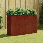 Podwyższona donica, 120x40x80 cm, stal kortenowska