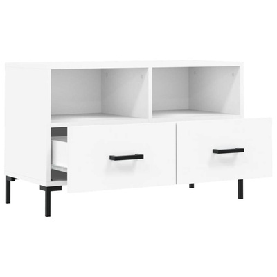 vidaXL Szafka pod TV, biała, 80x36x50 cm, materiał drewnopochodny wariant 7