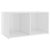 vidaXL Szafka pod TV, wysoki połysk, biała, 72x35x36,5 cm
