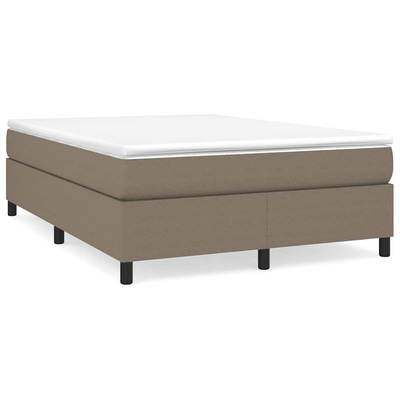 vidaXL Łóżko kontynentalne z materacem, taupe, tkanina, 140x190 cm wariant 10