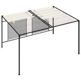 Altana ogrodowa ze zwijanym dachem, 3x4x2,3m, kremowa, 180 g/m?