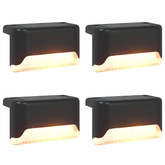 Lampy solarnie zasilane z ostrzem do ziemi 4 szt. Ciepła biel