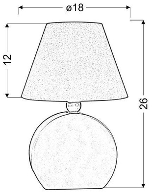 Lampka stołowa nocna niebieska 40W E14 MDF Ofelia 41-62461