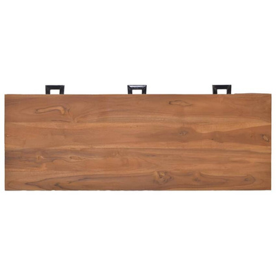 vidaXL Biurko, 110x40x75 cm, lite drewno tekowe