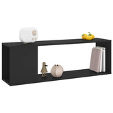 vidaXL Szafka pod TV, czarna, 100x24x32 cm, materiał drewnopochodny