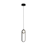 LACRIMA lampa wiszaca czarny 10cm 15W LED 3000K maskownica biała  31-35585