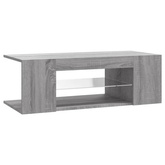 vidaXL Szafka pod TV z oświetleniem LED, szary dąb sonoma, 90x39x30 cm