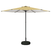 Parasol ogrodowy z podstawą 300 x 300 cm Poliester Prostokątny