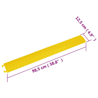 Najazdy kablowe, 4 szt., 98,5 cm, żółte