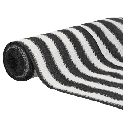 Siatka cieniująca, antracytowo-biała, 1,2x10 m, HDPE, 195 g/m²