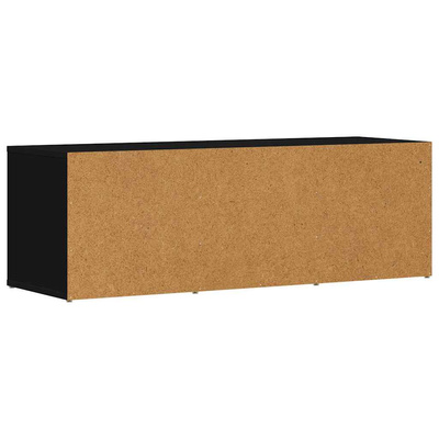 vidaXL Ławka na buty, czarna, 105x35x35 cm, materiał drewnopochodny
