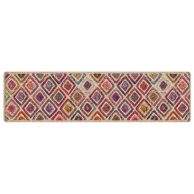 vidaXL Dywan z możliwością prania, kolorowy, 80x300 cm, antypoślizgowy
