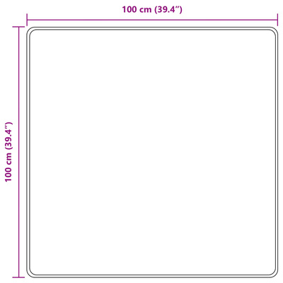 Chodnik dywanowy MARSA Szary 100 x 100 cm Poliester i PVC