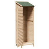 Shed ogrodowy naturalny 59 x 56 x 176 cm Drewno Świerkowe