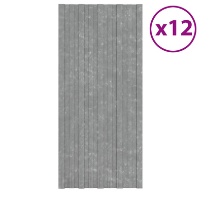 Panel dachowy 12 pcs srebrny 100 x 45 cm Stal galwanizowana