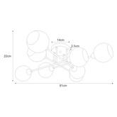 Lampa sufitowa K-JSL-1302/8 z serii FONS