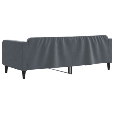 Sofa z funkcją spania, ciemnoszara, 90x200 cm, aksamit