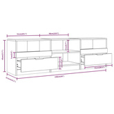 vidaXL Szafka pod TV, biała, 150x33,5x45 cm, materiał drewnopochodny