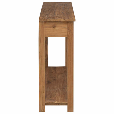 Konsola naturalny 110 x 30 x 80 cm Lite drewno teakowe