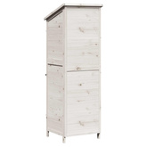 Shed ogrodowy Biały 59,5 x 56 x 176,5 cm Drewno Świerkowe