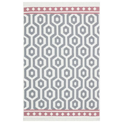 vidaXL Dywan, szary, 160x230 cm, bawełniany