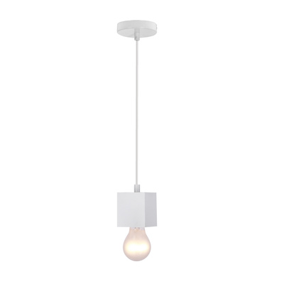 Cubick lampa wisząca biały 1x20W E27 biały