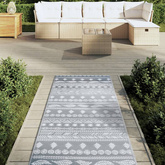 vidaXL Dywan zewnętrzny, szary, 80x250 cm, PP model standard