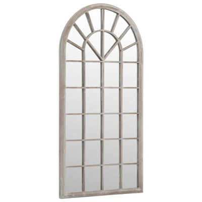 vidaXL Lustro ogrodowe, kolor piaskowy, 90x45 cm, żelazna rama