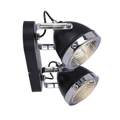Crazy lampa sufitowa listwa czarny 2x15w gu10 klosz bezbarwny