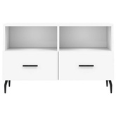 vidaXL Szafka pod TV, biała, 80x36x50 cm, materiał drewnopochodny