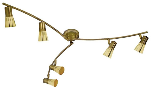 Lampa sufitowa Candellux 96-84494 Arena listwa 6*40W R50 E14 złota