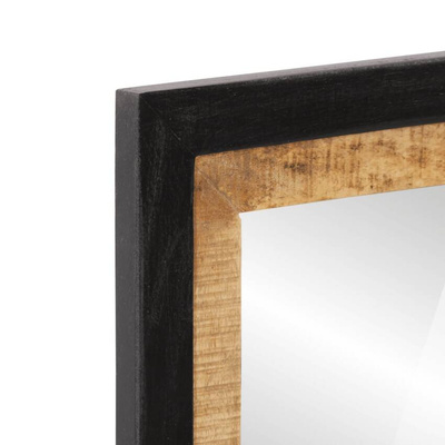 vidaXL Lustro łazienkowe, 55x1x60 cm, szkło i lite drewno mango