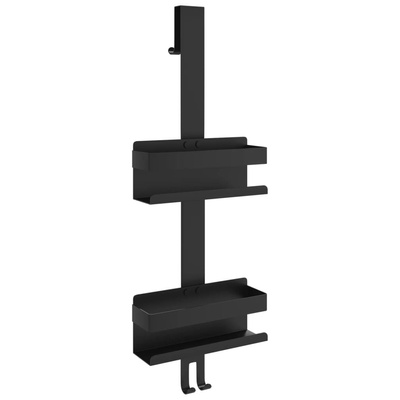 Wiszący organizer prysznicowy, czarny mat, stal nierdzewna 304