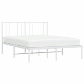 vidaXL Metalowa rama łóżka z wezgłowiem, biała, 160x200 cm model standard
