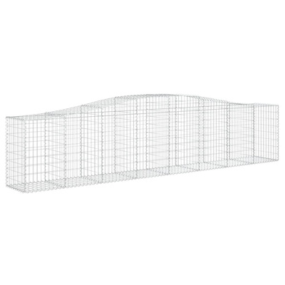 Kosze gabionowe, 25 szt, 400x50x80/100 cm, galwanizowane żelazo