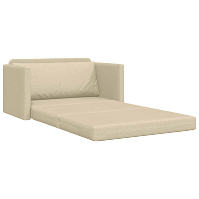 Sofa Bed Kremowy 124 x 71 x 78 cm tkanina