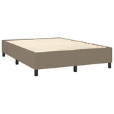 vidaXL Łóżko kontynentalne z materacem, taupe, tkanina, 140x190 cm wariant 10