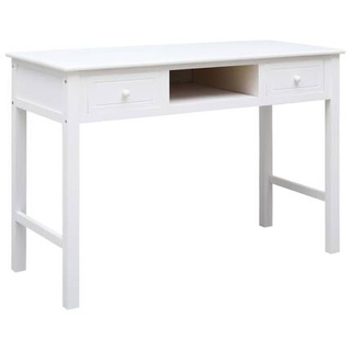 vidaXL Biurko, białe, 110 x 45 x 76 cm, drewniane