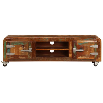 vidaXL Szafka pod TV, 120x30x36 cm, lite drewno odzyskane