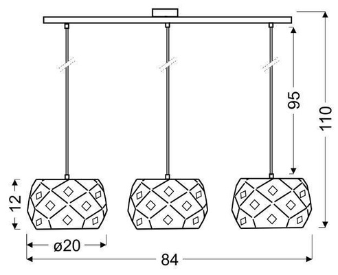 LAMPA SUFITOWA WISZĄCA CANDELLUX OUTLET 33-56504 Delphi
