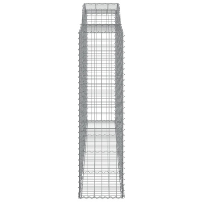 Kosze gabionowe, 6 szt, 300x50x180/200 cm, galwanizowane żelazo